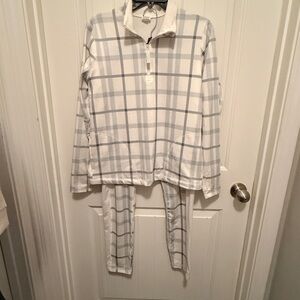 Avia White and Gray Plaid Women's Set